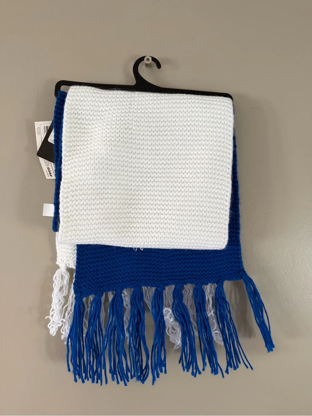 FOCO Buffalo Bills Knit Scarf - White & Royal Blue